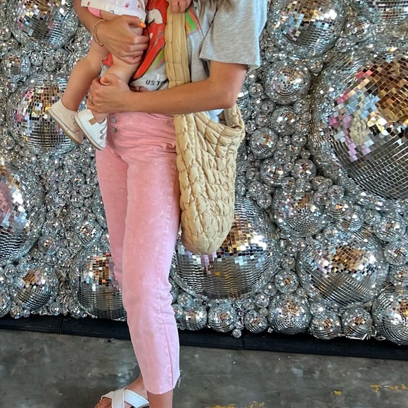 Pink High Waisted Pants — - Picture 1 of 3